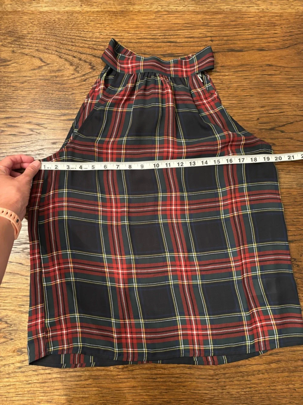 J.Crew Plaid Halter Tie-Neck Size 6 Red & Black Tartan Sleeveless Holiday Top
